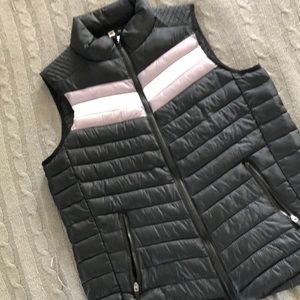 Fabletics Black striped down vest